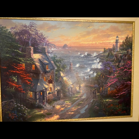 Thomas Kinkade “The Village Lighthouse” Signed! - Picture 4 of 16